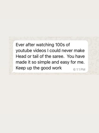 Shikha Agarwal - Personal Saree Draping Classes Words from My Wonderful Students photo 43