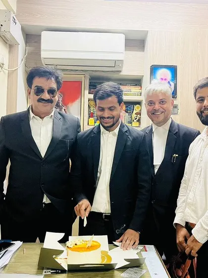In our busy legal practice, we always make time to celebrate our team. Here we are celebrating Advocate Ankit Chauhan's birthday in the chamber, a small break from case diaries and court dates.