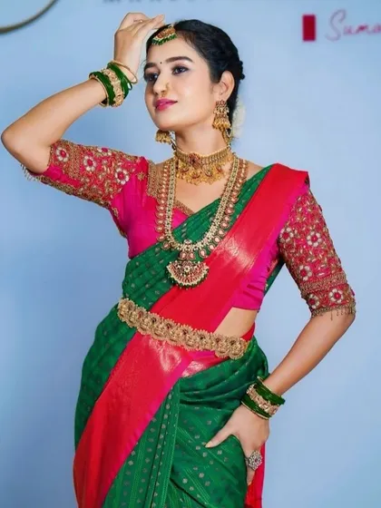 Another angle of the same beautiful bride and her rental jewellery.
