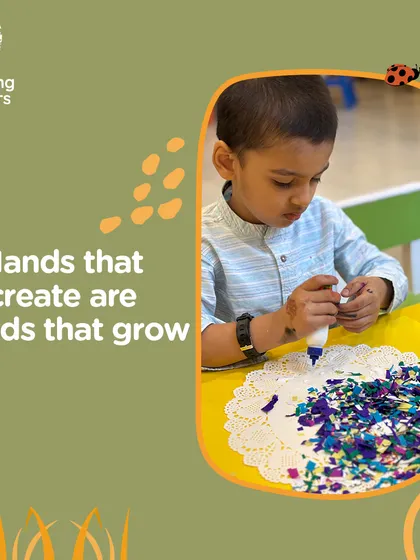 This series of graphic posts highlights our core values and beliefs: from the power of curiosity, wonder, and joy to the importance of agency, creativity, and multisensory learning.