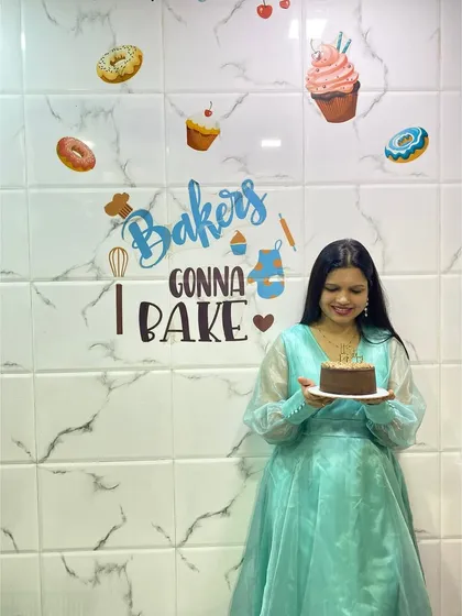 A new chapter begins. This is me in my baking space, ready to work smarter, build myself stronger, and embrace positive energy.
