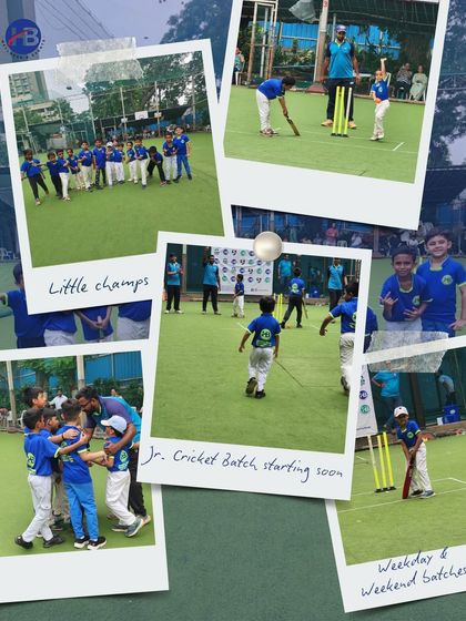 Get ready for our new Jr. Cricket Batches at Matunga and Nerul. This collection of moments shows our little champs learning to bat, bowl, and work together in our weekend and weekday programs.