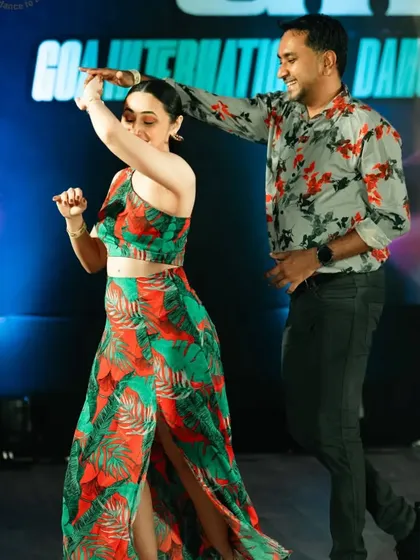 A beautiful spin during a social dance at GIDC. These festivals bring together dancers who truly appreciate the art of Salsa and Bachata.
