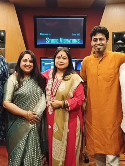 A group photo with the talented team after a recording session for an upcoming film score. Working on background music for movies requires a special synergy between musicians, and I thrive in this collaborative environment.