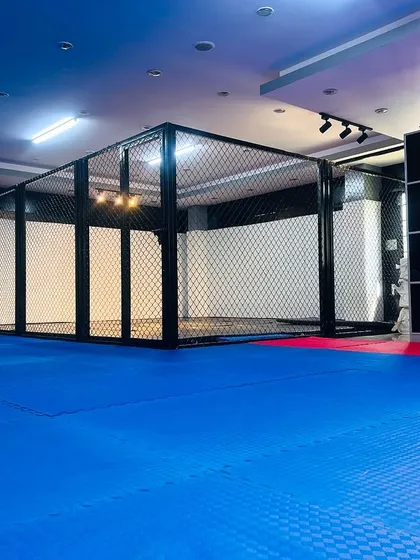 Our HSR Layout branch features a professional MMA fighting cage. This is where our advanced students test their skills in a realistic and safe environment.