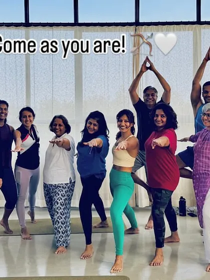This is my core philosophy: Come as you are. This picture from a Stanford alumni meet-up captures it perfectly. People of all ages and fitness levels, just moving together with joy.