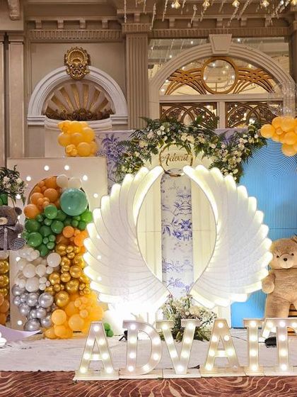Golu Balloon Decor - Baby Celebration Decor Teddy Bear & Hot Air Balloons photo 9