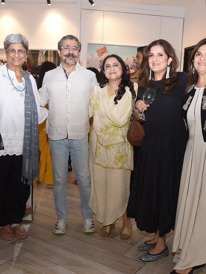 A group photo of artists, curators, and guests, capturing the collaborative and communal spirit of our gallery nights. We take pride in bringing creative minds together under one roof.