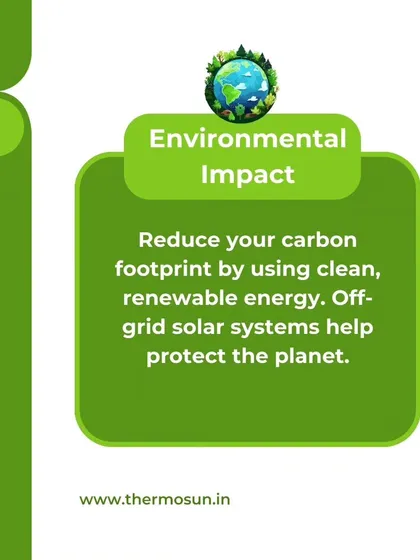 By going off-grid, you reduce your carbon footprint and help protect the planet by using 100% clean, renewable energy.