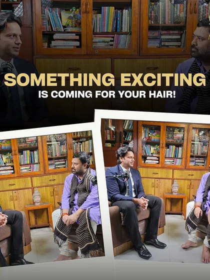 Something exciting is coming for your hair. Here are some behind-the-scenes shots from my podcast with Deepak Chaurasiya, where we discuss everything about hair restoration.