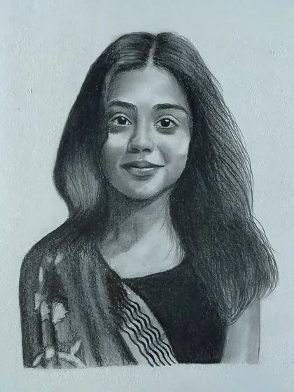 This portrait sketch shows my ability to capture a natural and friendly expression.