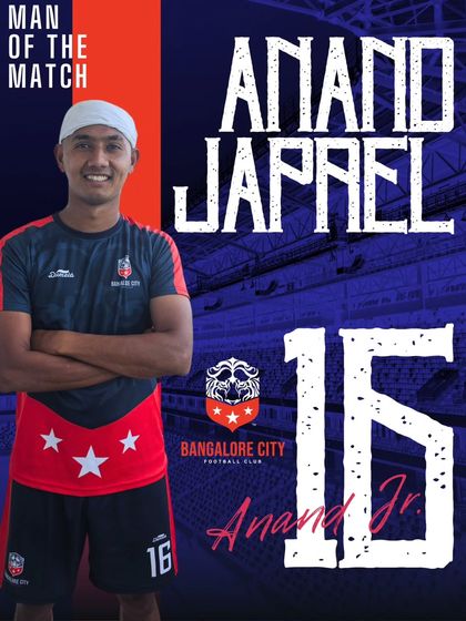 Anand Japrel, our Man of the Match, recognized for his commitment and team-first attitude.