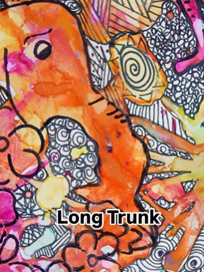 A detailed, patterned drawing of Ganesha's "Long Trunk," which represents adaptability and strength.