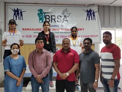 Celebrating the winners of the women's category. These internal competitions are a great platform for our shooters to showcase their skills.