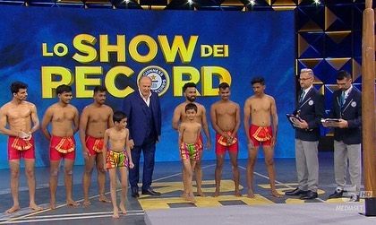 Our team on the set of 'Lo Show Dei Record' in Milan, Italy, after successfully setting a Guinness World Record. It was an honor to represent India and our sport on a global platform.