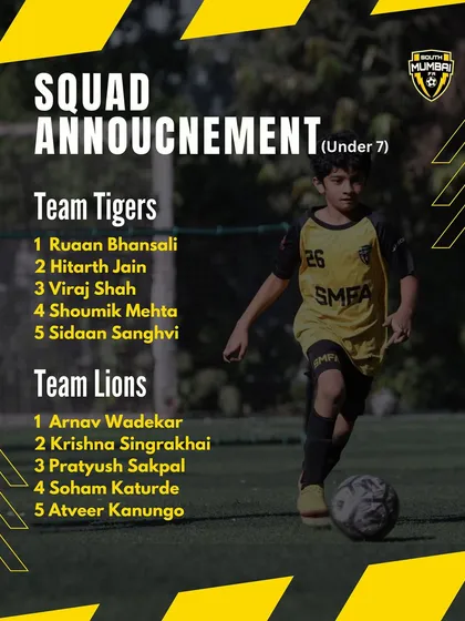 The official squad announcement for our U7 Teams, Lions and Tigers. This is where the future of SMFA begins.