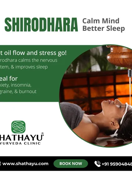 Let the warm oil flow and stress go. Shirodhara is my primary therapy for calming the nervous system and improving sleep, making it ideal for anyone experiencing anxiety, insomnia, migraines, or burnout.