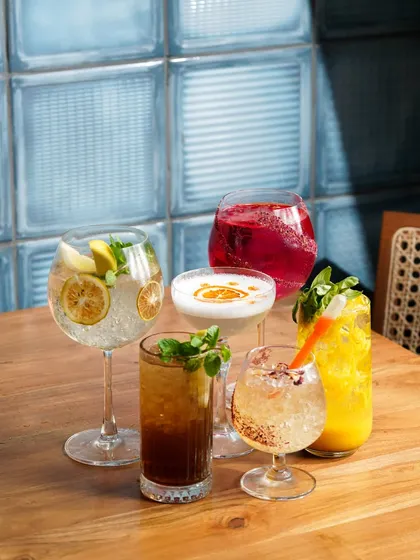 From moody spirits to bright summer coolers, I create beverage advertising visuals that set the right tone. This shot showcases a range of colorful cocktails, each styled to reflect its unique flavor profile and appeal.