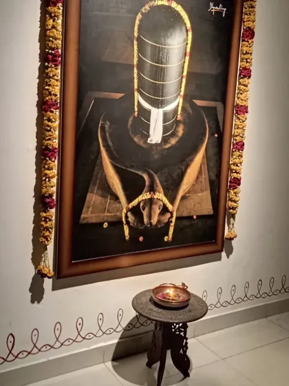 The Dhyanalinga, a silent revolution, is represented here in our space. A single lamp burns before it, a reminder of the ultimate union and the goal of our yogic path.