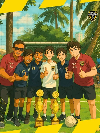 Thumbs up from our players and coaches in this anime graphic, celebrating a victory together.