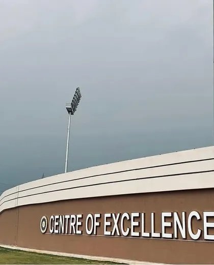 The entrance to the Centre of Excellence. A symbol of high performance and dedication.