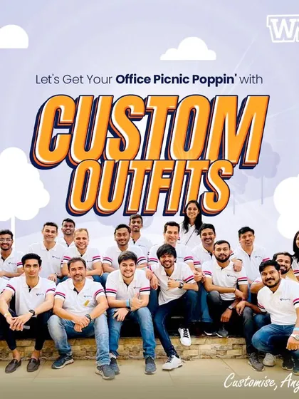 Let's get your office picnic poppin' with custom outfits. A great way to boost team spirit and create a sense of unity, just like this corporate team in their matching white polo shirts.