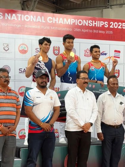 A proud podium finish for our gymnast Shayan Sharma, who became the 2nd All-Around Champion at the Artistic Gymnastics National Championship in Pune.
