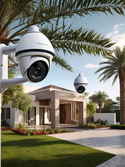 Our installations combine high performance with superior aesthetics. Here, we have installed discreet yet powerful pan-tilt-zoom (PTZ) surveillance cameras at a luxury villa, providing complete property coverage without compromising the architectural design.