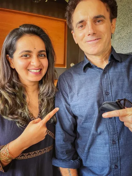 With the monstrously talented composer Riccardo Nova. His music is incredibly intricate and always pushes me to stretch my abilities as a vocalist. A true skill-sharpening session.