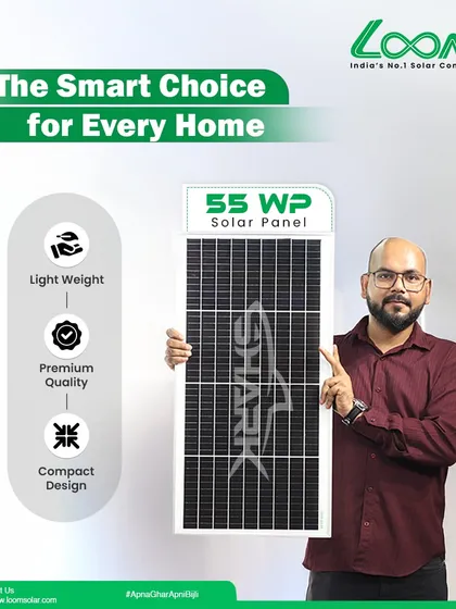 For smaller energy needs, I offer compact and lightweight panels like this 55 WP solar panel. It's a premium quality, efficient solution for powering lights, small devices, or specific equipment on your farm.