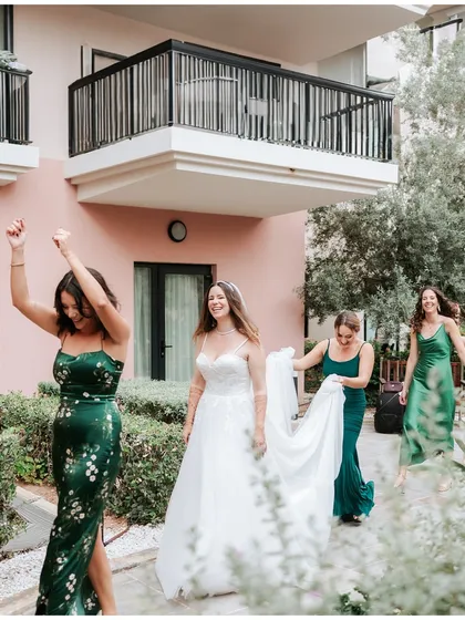 The bride and her squad, full of energy and excitement. Here's to a lifetime of adventures together!