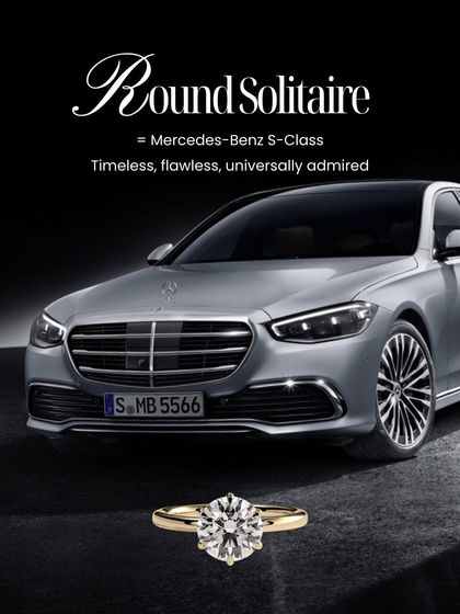 The Round Solitaire is the Mercedes-Benz S-Class of diamonds. It is timeless, flawless, and universally admired for its classic brilliance and unparalleled elegance. A choice that is always in style.