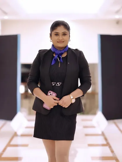 My complete Air Hostess look for the themed corporate event. Ready for 2024 to take off.