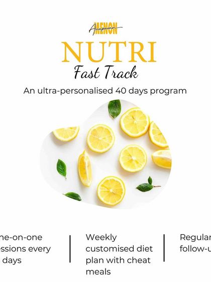 Introducing the Nutri Fast Track: an ultra-personalized 40-day program with one-on-one sessions and customized diet plans.