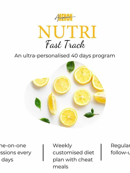 Introducing the Nutri Fast Track: an ultra-personalized 40-day program with one-on-one sessions and customized diet plans.