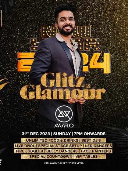 My Glitz & Glamour New Year's Eve 2024 party at Shift, HSR. I specialize in creating premium NYE experiences with unlimited food, drinks, and entertainment.