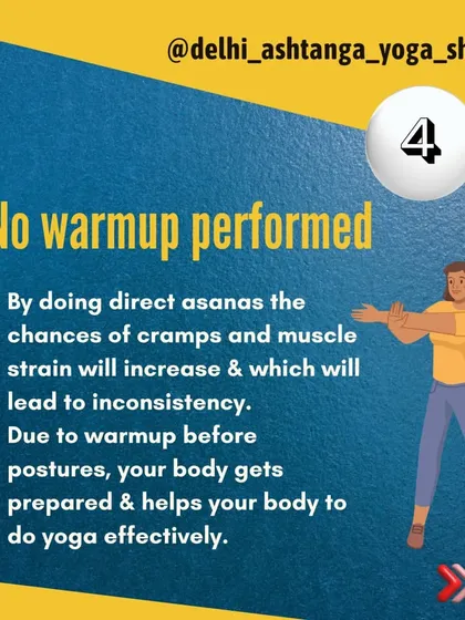 A common mistake for beginners is skipping the warmup. A proper warmup prepares your body for asanas and helps prevent muscle strain.