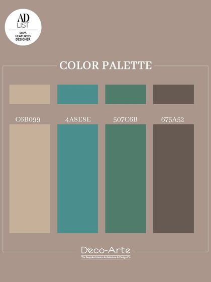 A symphony of colors that bring spaces to life. This design palette, inspired by nature, evokes sophistication, depth, and warmth, forming the foundation of a harmonious interior.
