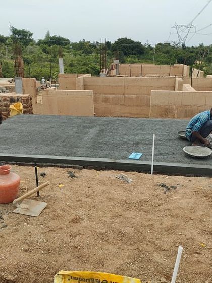 More scenes from our construction sites. These images document the journey of building, from laying rebar and curing concrete to the meticulous work of masonry, all part of bringing a sustainable home to life.
