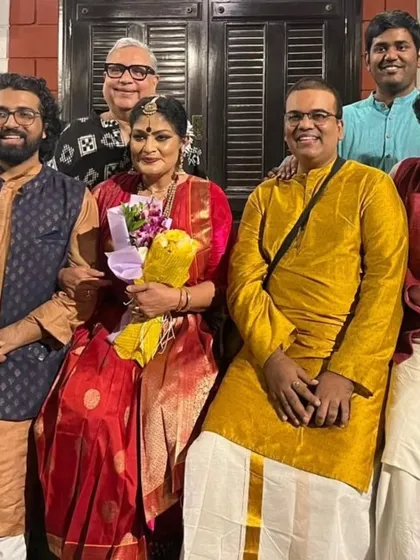 With my wonderful orchestra after a fulfilling performance at Krishna Gana Sabha. Their ability to follow my every nuance and improvisation is what makes dancing with them such a joy.