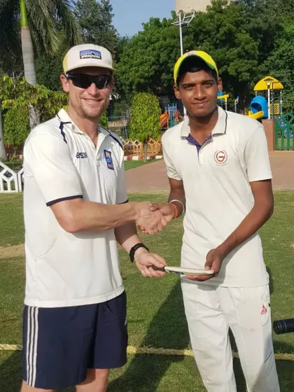 Another one of my academy boys getting recognized after the match against the New Zealand team.