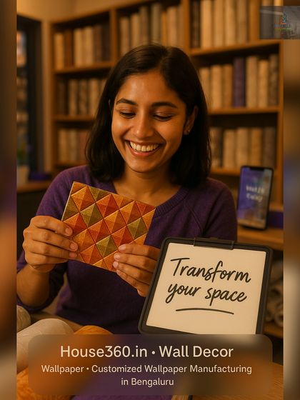 House360.in - Residential Wallpaper & Wall Mural Services 3D, Textured & Gold Foil Finishes photo 3