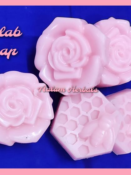 Indulge in the gentle fragrance of my Gulab (Wild Rose) Soap. Made with 100% vegetable oils and real wild roses, this soap relaxes the body and leaves your skin feeling soft and flawless.