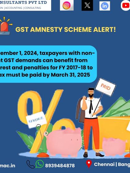 The GST Amnesty Scheme offers a significant opportunity to settle past demands. This visual explains that for non-fraudulent cases from FY 2017-18 to 2019-20, you can pay the tax amount by March 31, 2025, and get a waiver on interest and penalties.
