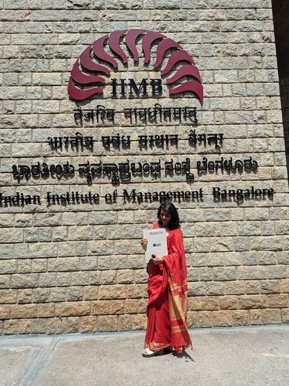 Another shot from my graduation day at IIM Bangalore. This certificate represents so much hard work, learning, and the unwavering support of my mentors, family, and fellow entrepreneurs.