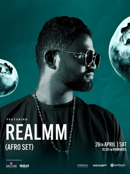 A poster for my special Afro Set at Roofberries, Mumbai. The cool, teal color and simple design let the "Afro Set" text stand out.