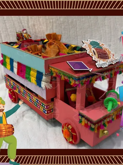 My truck-themed Lohri hamper, brought to life with fun animations. It's a unique and memorable way to gift festive treats.