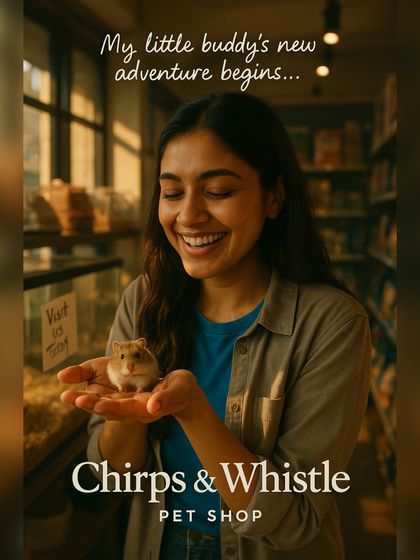 A new adventure begins with a new pet. This customer is thrilled to take home one of my hand-reared hamsters, a perfect small pet for any home.