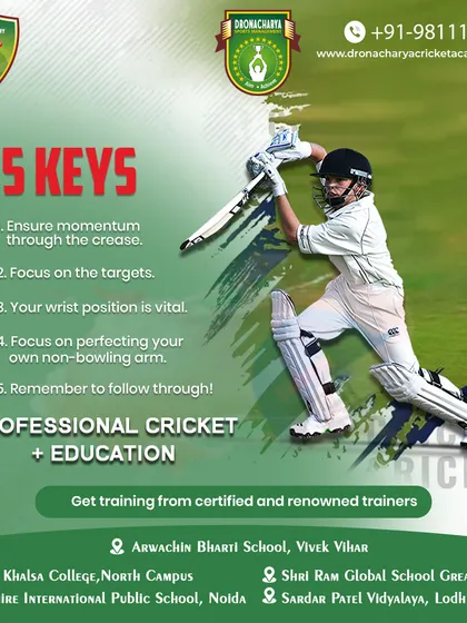 We blend professional cricket training with a focus on education. This graphic outlines 5 key principles of bowling that our certified trainers instill in our players to help them unlock their potential.