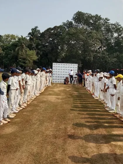 The teams lined up with perfect discipline, ready for the start of the prestigious U-12 tournament.